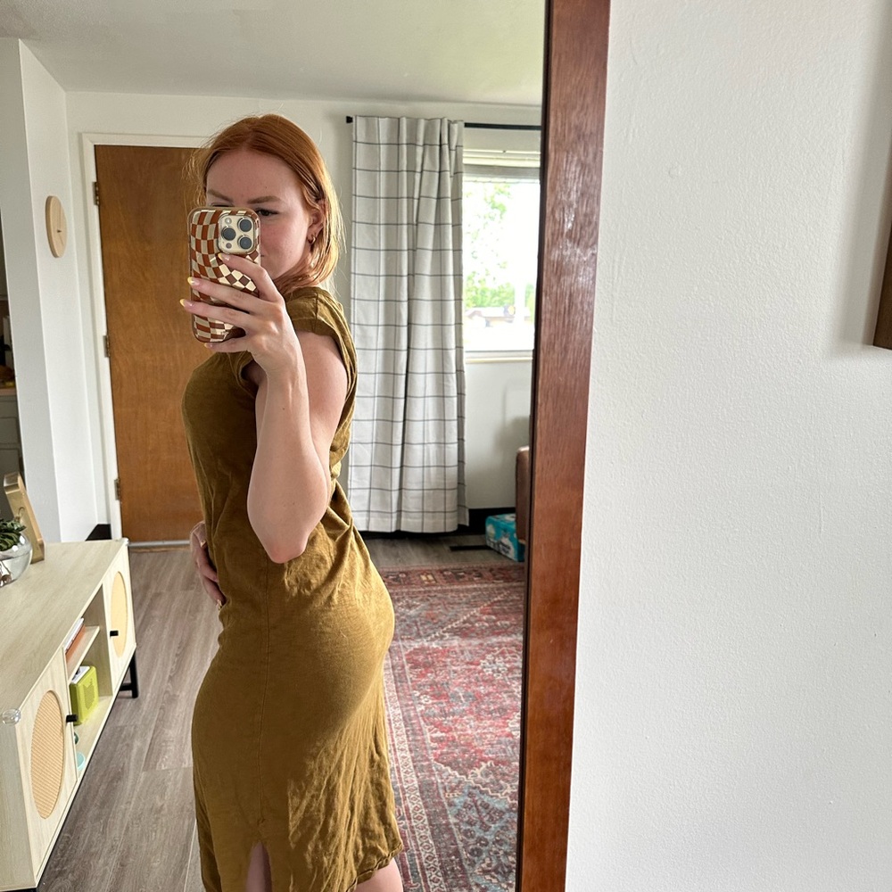 Mustard Yellow Midi Dress